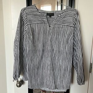 Lane Bryant Long Sleeved Striped Blouse